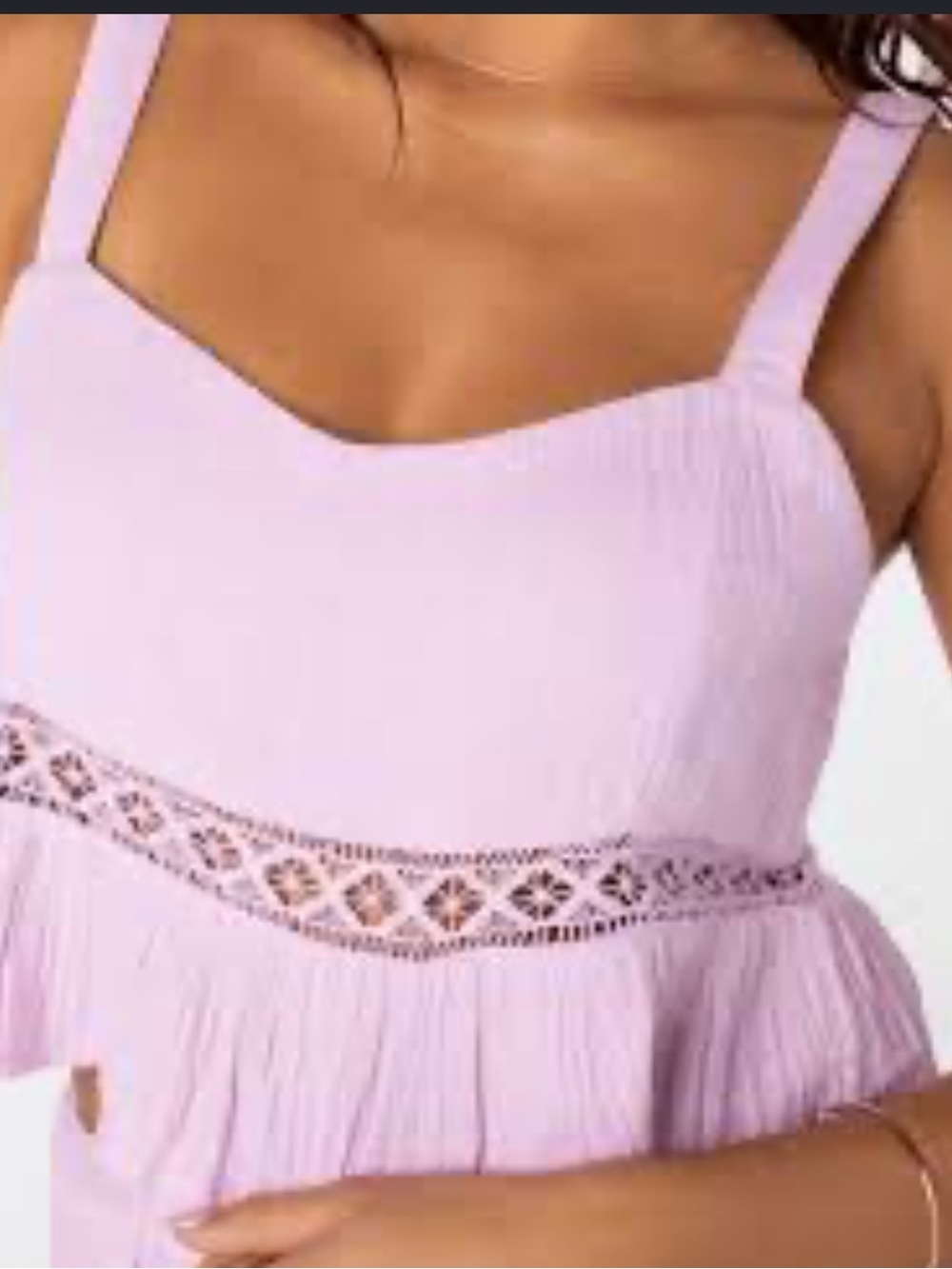 Roxy Island Time Tiered Cropped Top